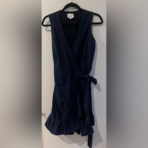 Seed Heritage Navy Mini Wrap Dress